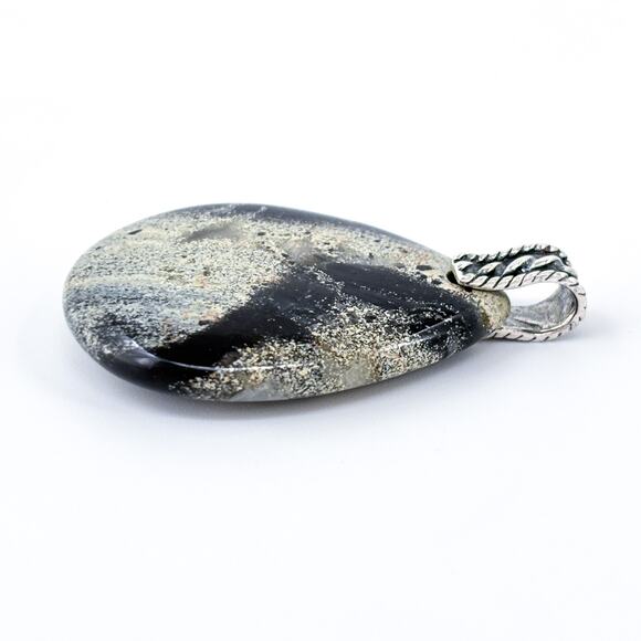 Vintage Sterling Silver 925 Apache Gold Teardrop Pendant | Gemstone - Picture 3 of 6